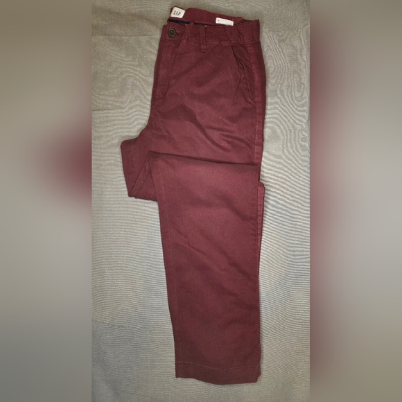 NWOT Gap Girlfriend Twill Stripe Chinos - Burgundy - Size 6 - Picture 2 of 3